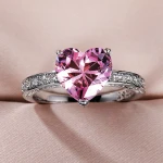🎁2024 EID BEST GIFT🎁 Heart Shaped Zircon Finger Ring 🕌